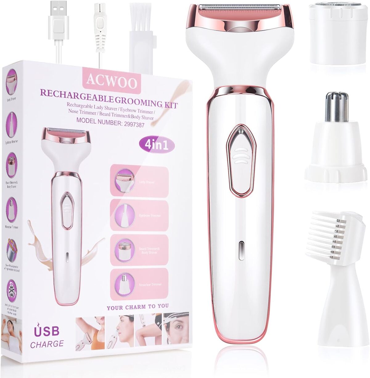 Épilateur 4-en-1 ACWOO : test complet du multi-accessoire rechargeable