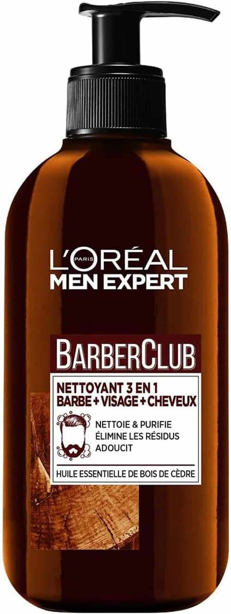 Test BarberClub L'Oréal : nettoyant 3 en 1 Homme - Bois de Cèdre