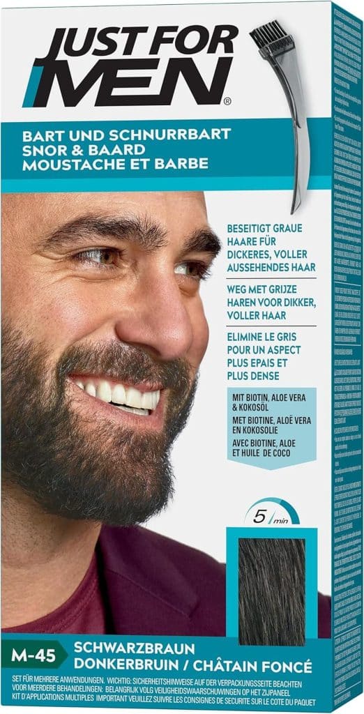 Test Just For Men M45 : coloration Facile pour Barbe et Moustache