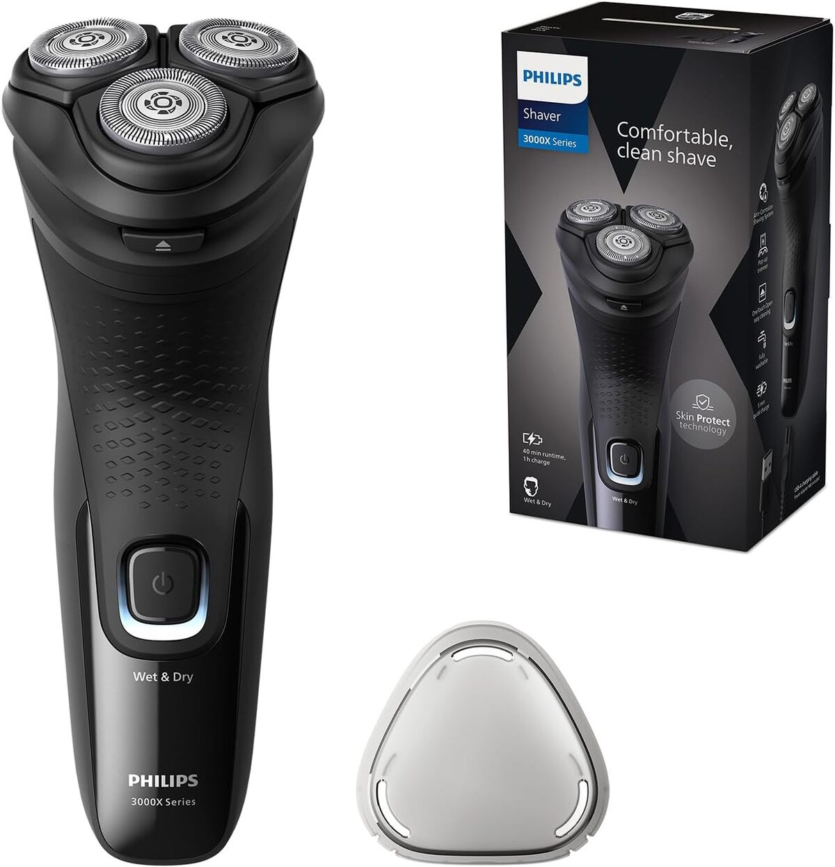 Test Philips Series 3000x : rasoir Wet & Dry SkinProtect et Accessoires