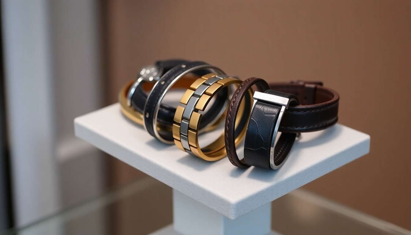 Les matières privilégiées pour des gourmettes masculines durables et élégantes