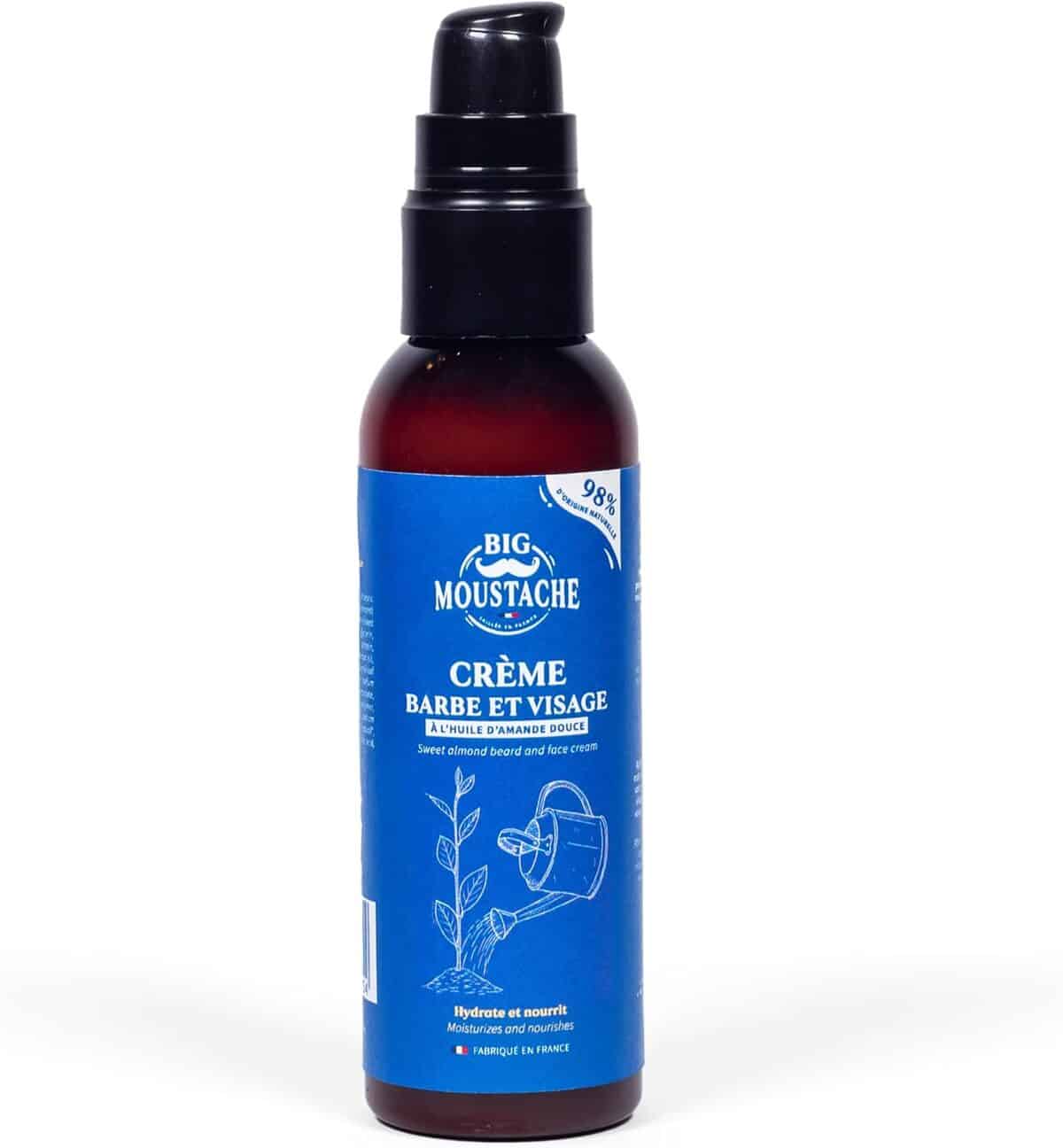 Crème hydratante Big Moustache : soin naturel pour barbe et visage