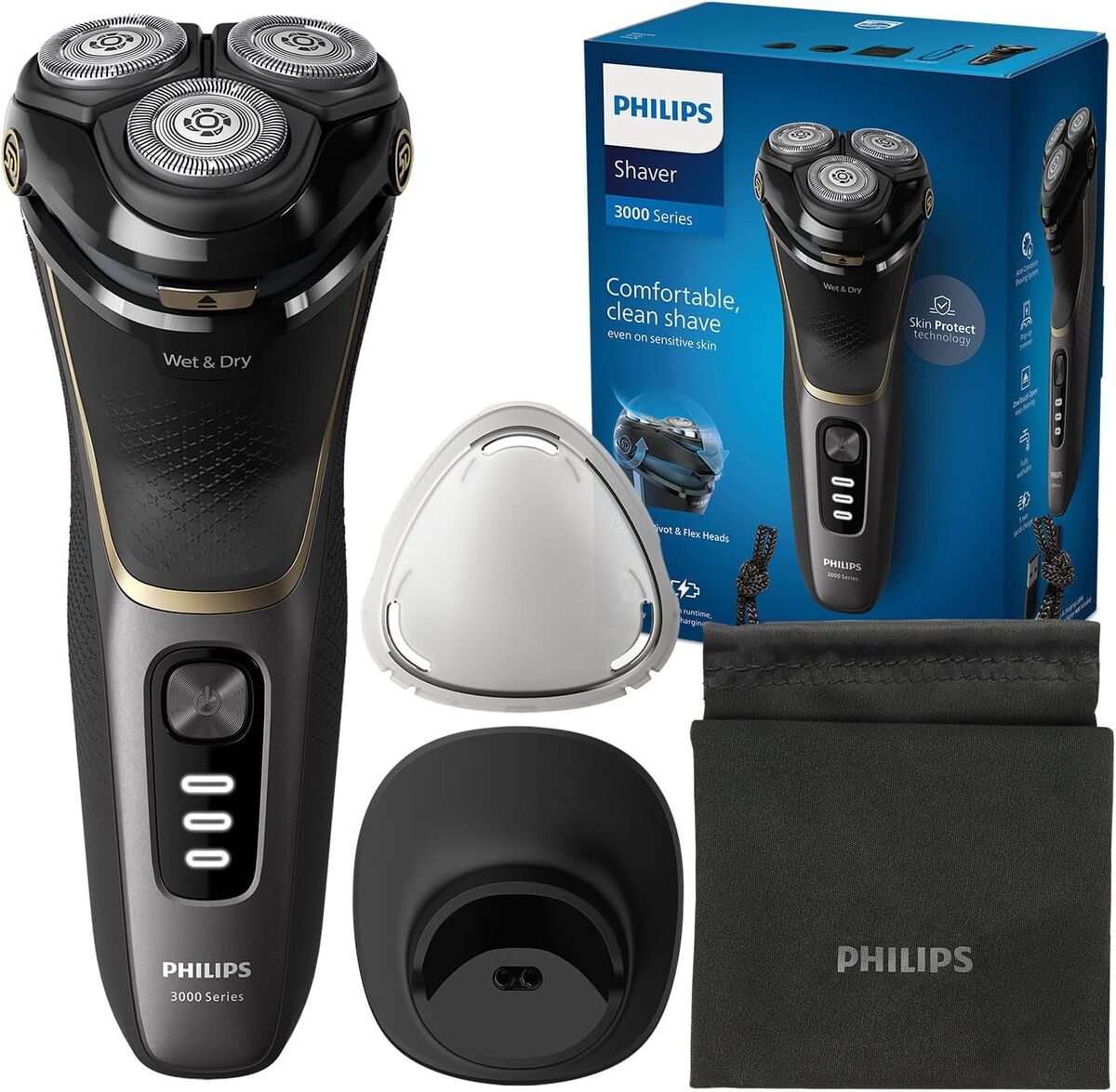 Rasage Précis : philips Series 3000 - Wet & Dry et SkinProtect