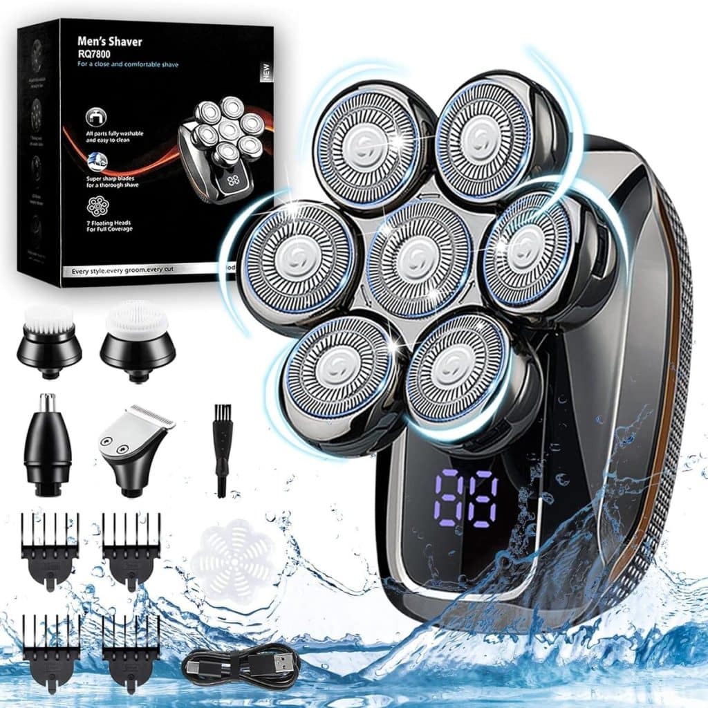 Test 5-en-1 : rasoir Électrique Homme Multifonction avec Écran LED