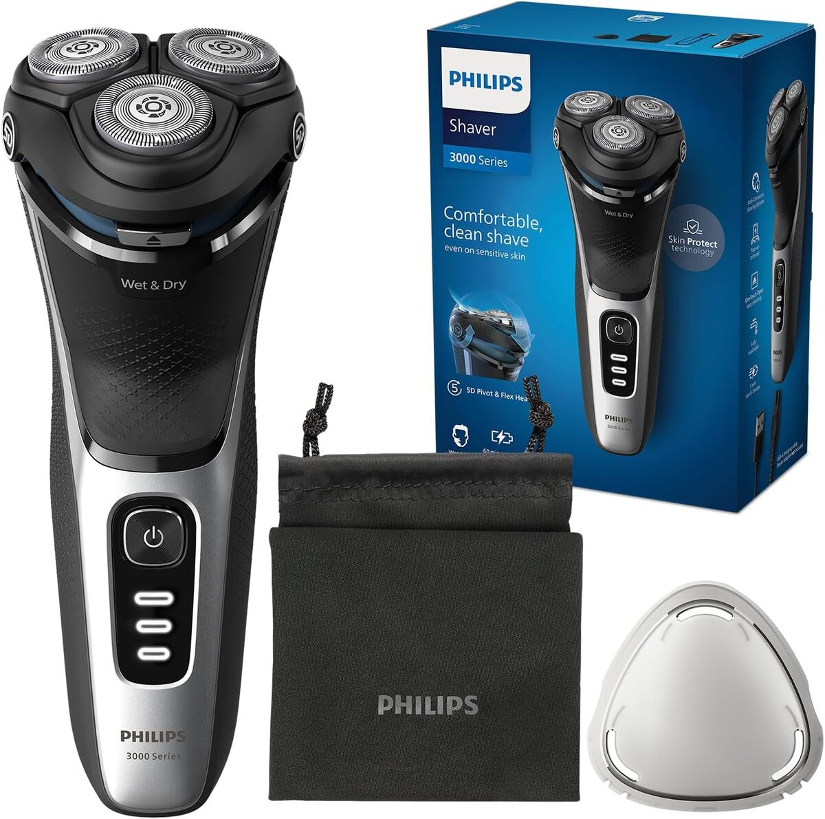 Test du Philips Series 3000 : rasage Wet & Dry et SkinProtect