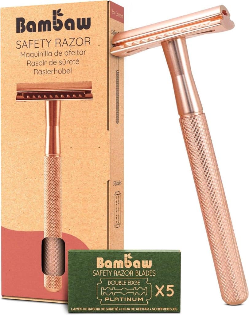 Test Rasoir Bambaw Femme : élégance et Écologie en Or Rose