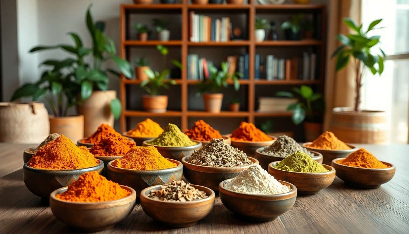 Bienfaits des poudres ayurvédiques pour les cheveux