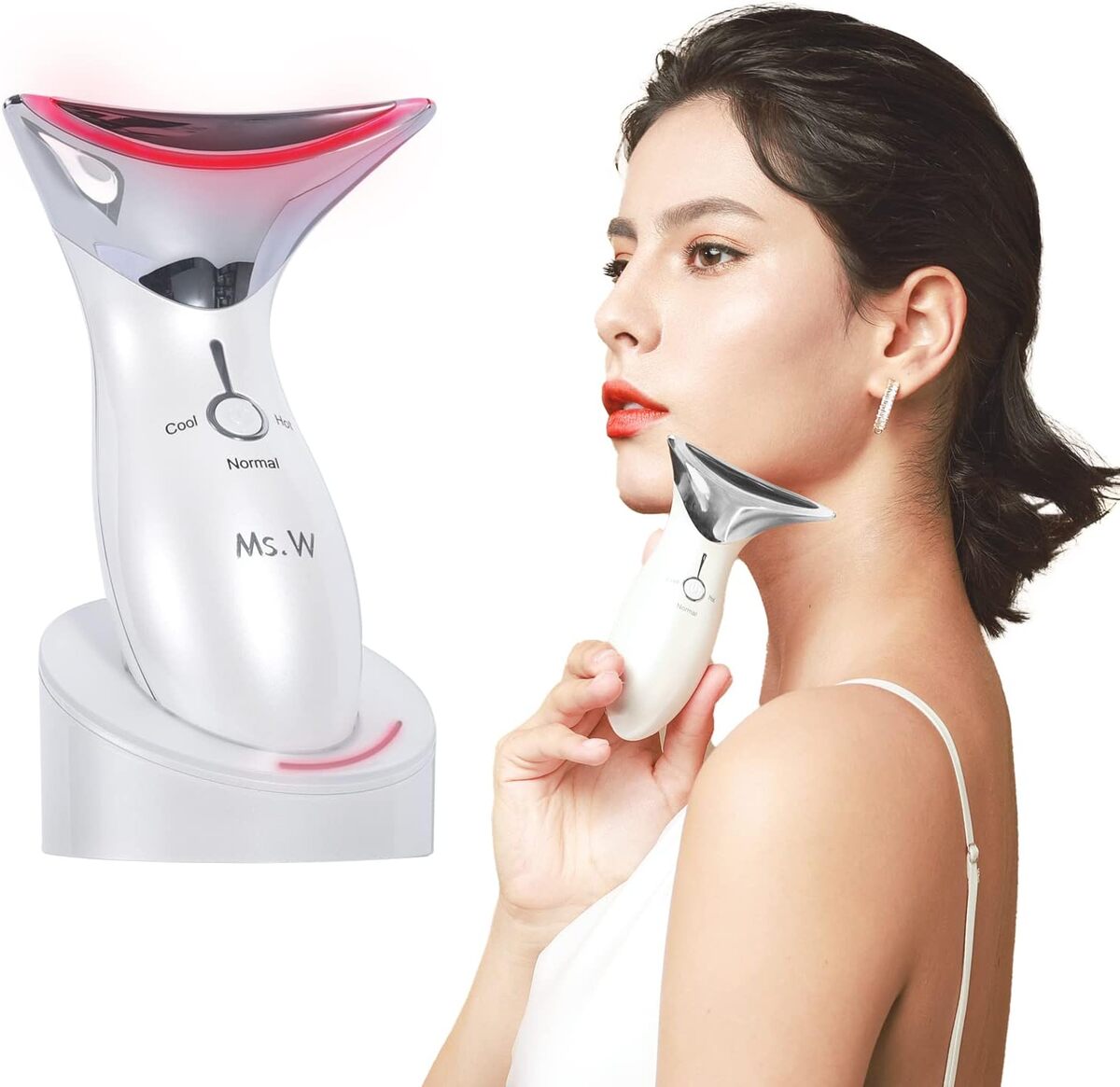 Test du masseur de visage électrique Ms.W : peau tonifiée et raffermie