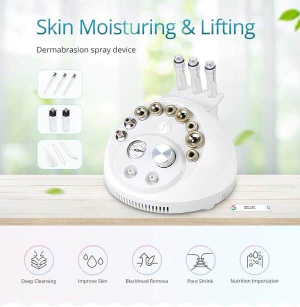 3 en 1 diamant dermabrasion microdermabrasion Portable visage Peeling acné élimination des points noirs pulvérisateur soins de la peau beauté Machine Elitzia ET22P3