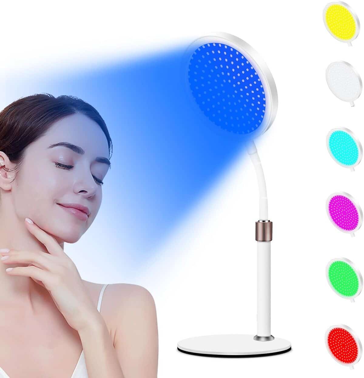 Test de la lampe de thérapie par lumière rouge 7 couleurs : visage et corps