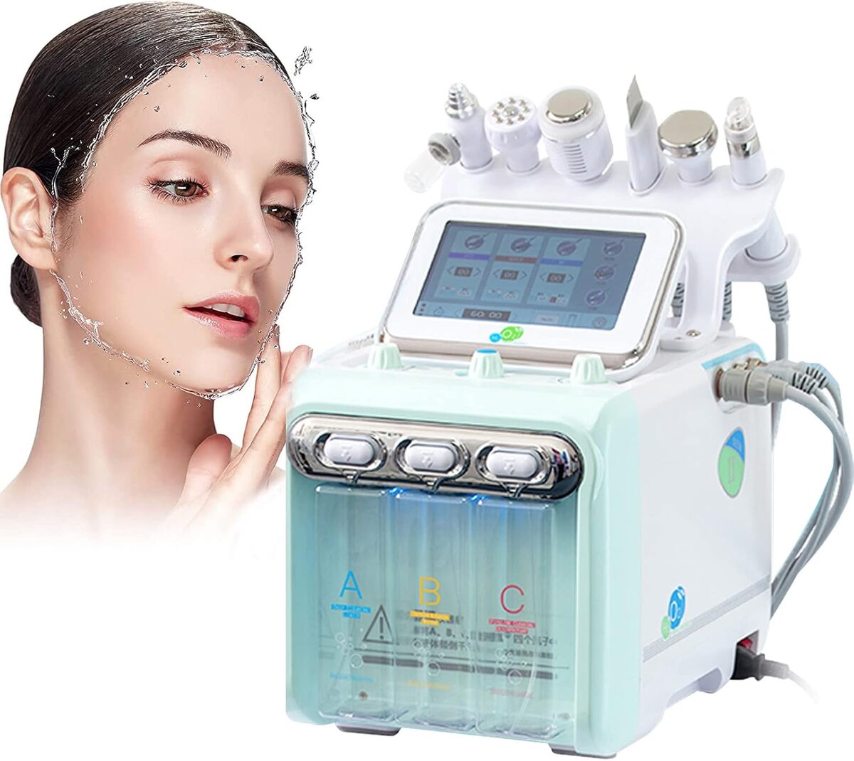 Test du petit appareil de beauté multifonction à l'hydrogène et à l'oxygène
