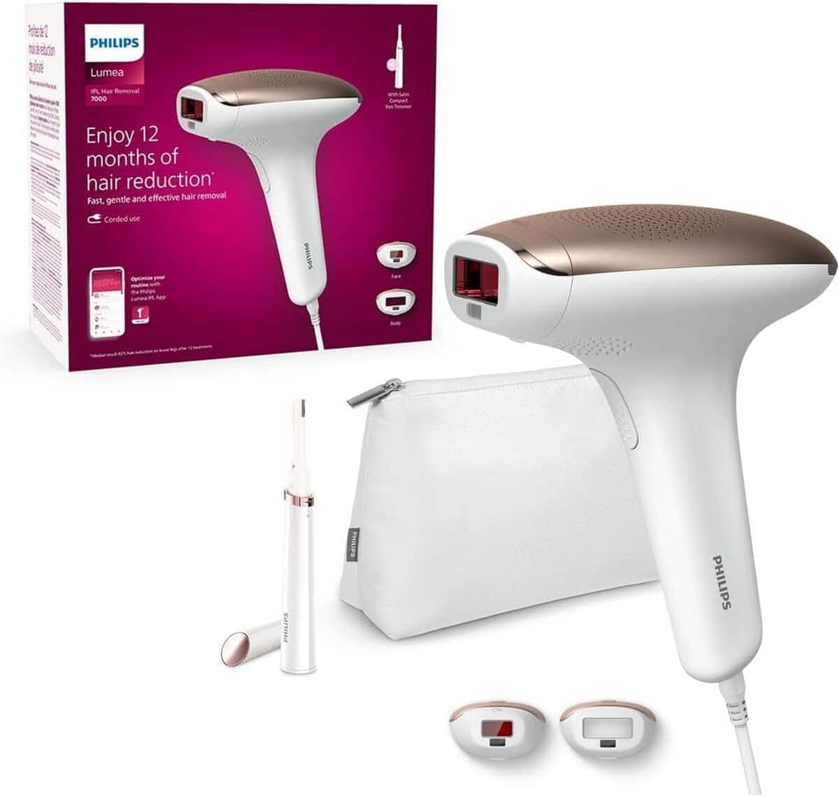 Test : philips Lumea Série 7000, épilateur lumière pulsée efficace