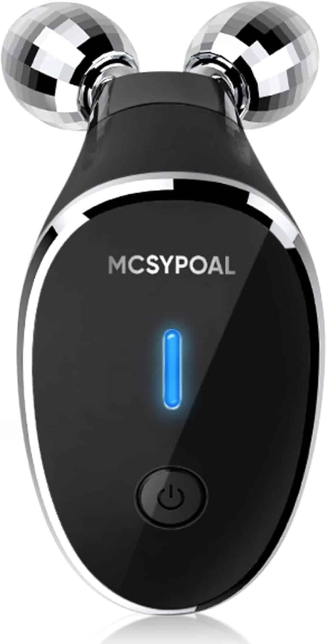 Test de l'appareil de massage facial à micro-courant 5 en 1 noir brillant
