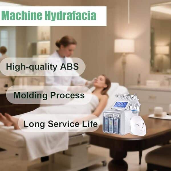 Machine Hydrafacial Professionnelle 7 En 1 Nettoyage Profond Petite Bulle OxygèNe H2-O2, éLimination Des Rides, RéJuvenation Visage Lifting Multifonctionnel pour Le Salon Et La Aison
