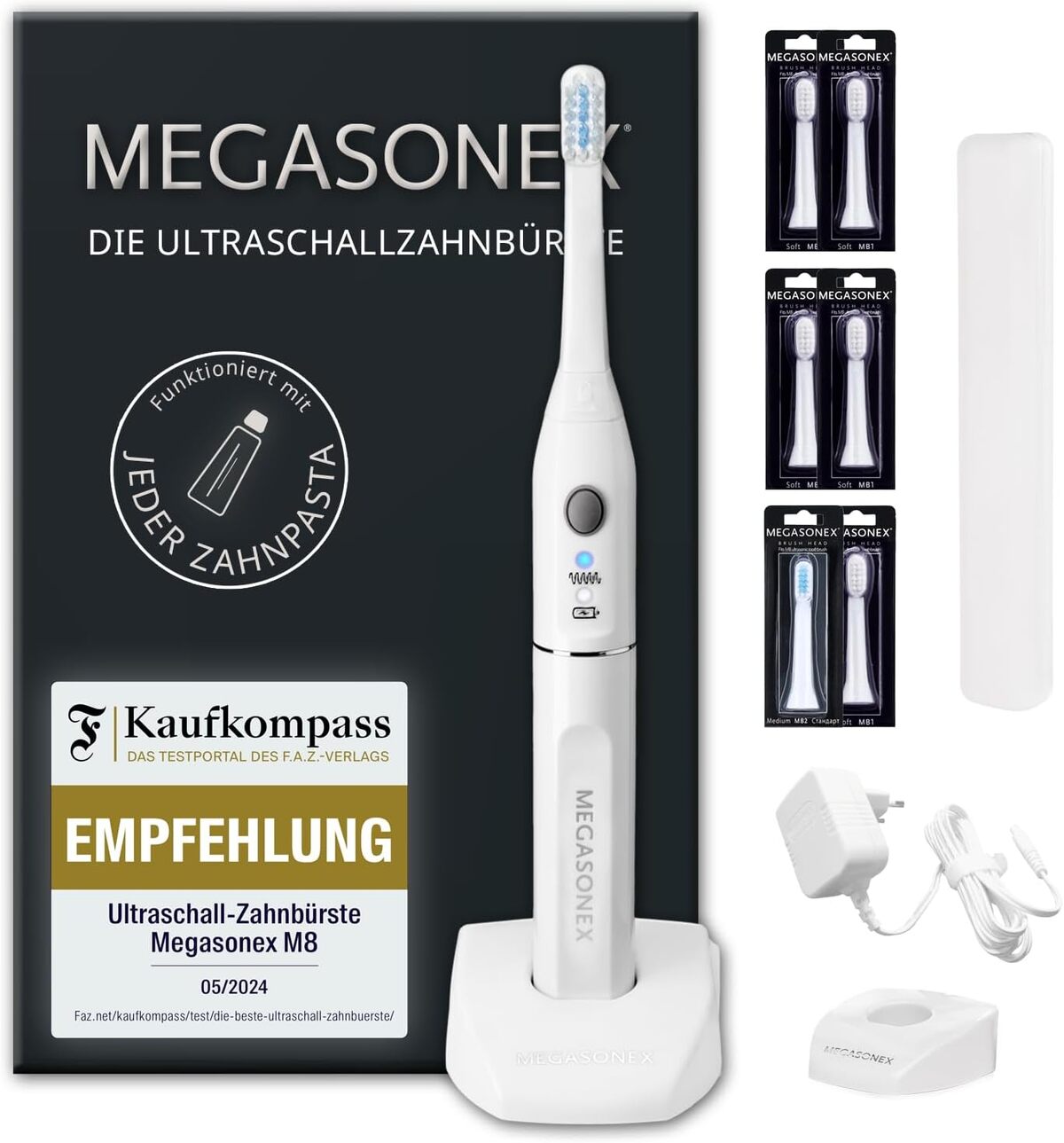 Test de la brosse à dents ultrasons Megasonex M8