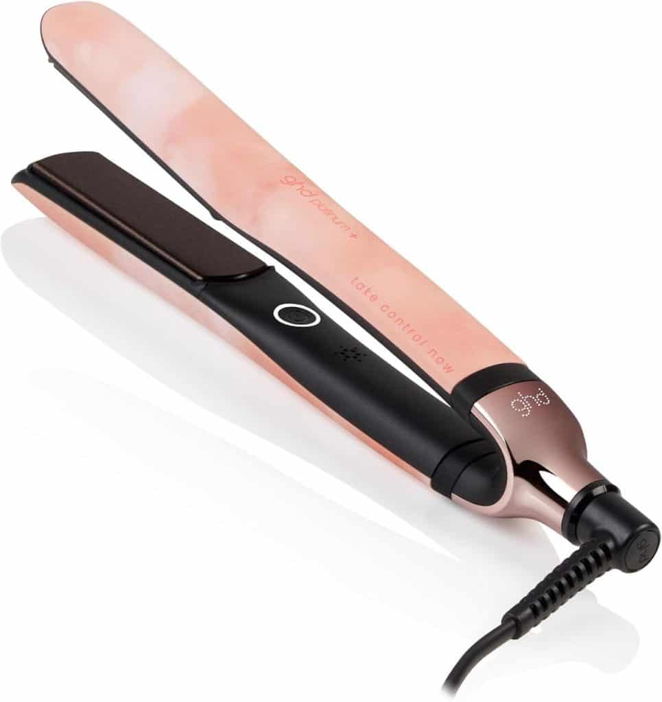 Test du lisseur GHD Styler Platinum+ rose pêche