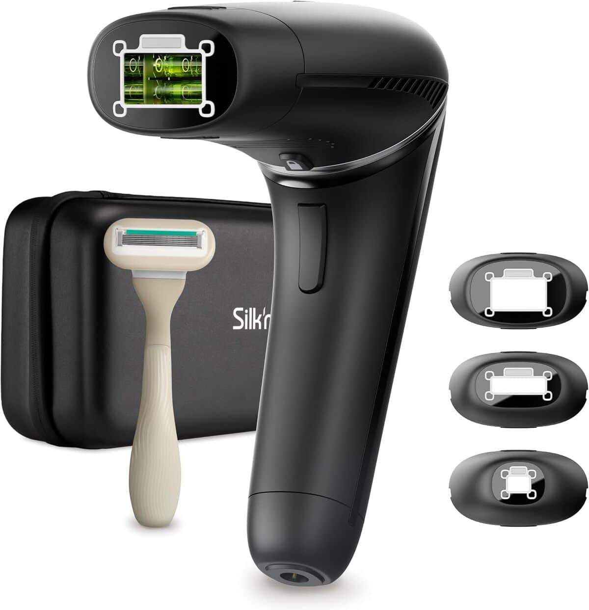 Test : épilateur Silk'n 7 IPL avec tête rotative et accessoires