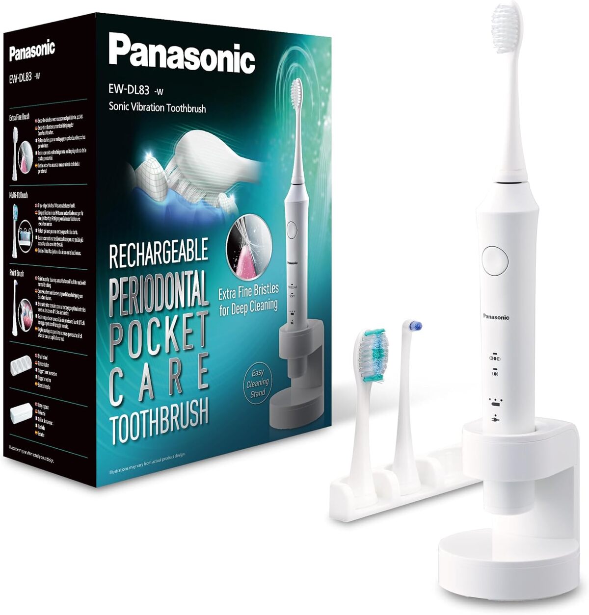 Test : panasonic EW-DL83, brosse à dents électrique sonique
