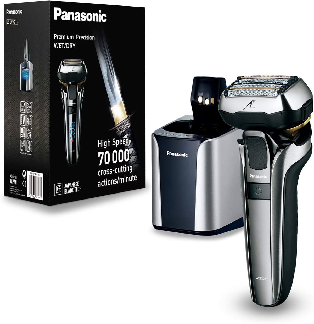 Test du rasoir Panasonic ES-LV9Q-S803 : performance 5 lames Wet & Dry