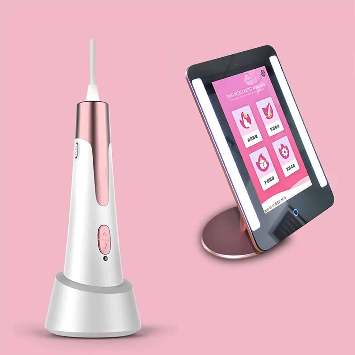 Test du testeur de peau USB miroir magique : écran de 13, 3 pouces pour une analyse précise