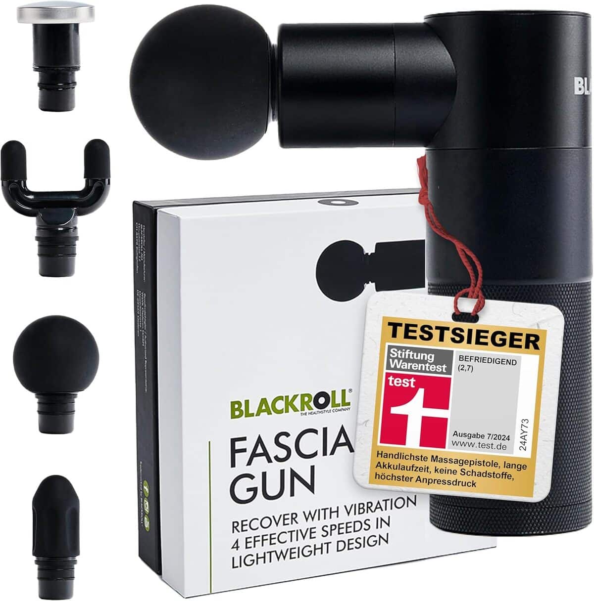Test : pistolet de massage Blackroll® Fascia Gun, intensité réglable