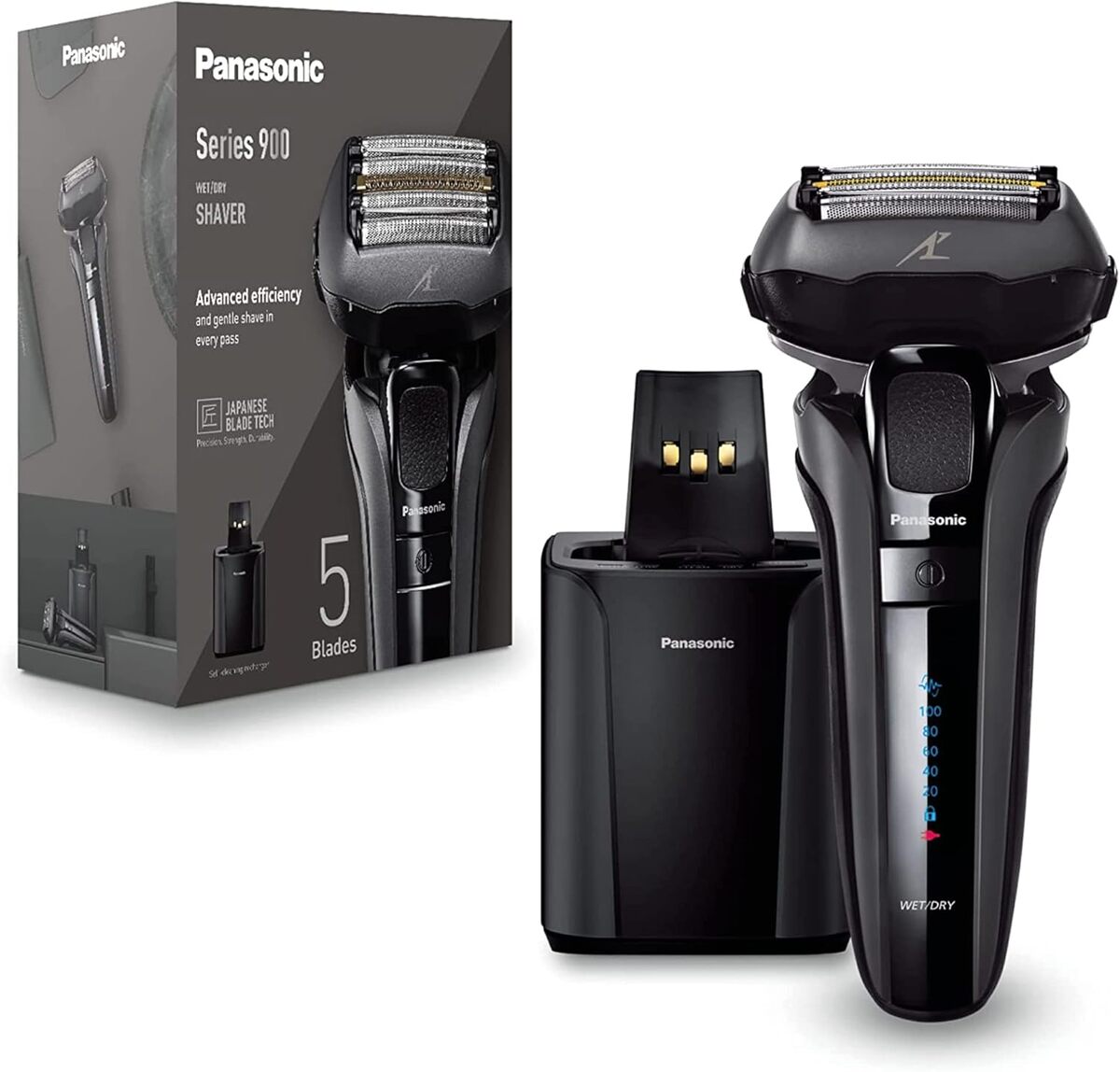 Test rasoir Panasonic ES-LV9U-K803 : efficacité 5 lames et nettoyage automatique