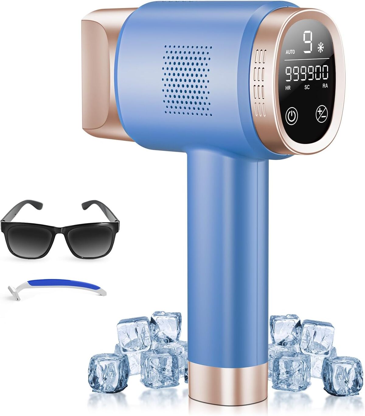 Test de l'épilateur IPL avec écran LCD et fonction refroidissement