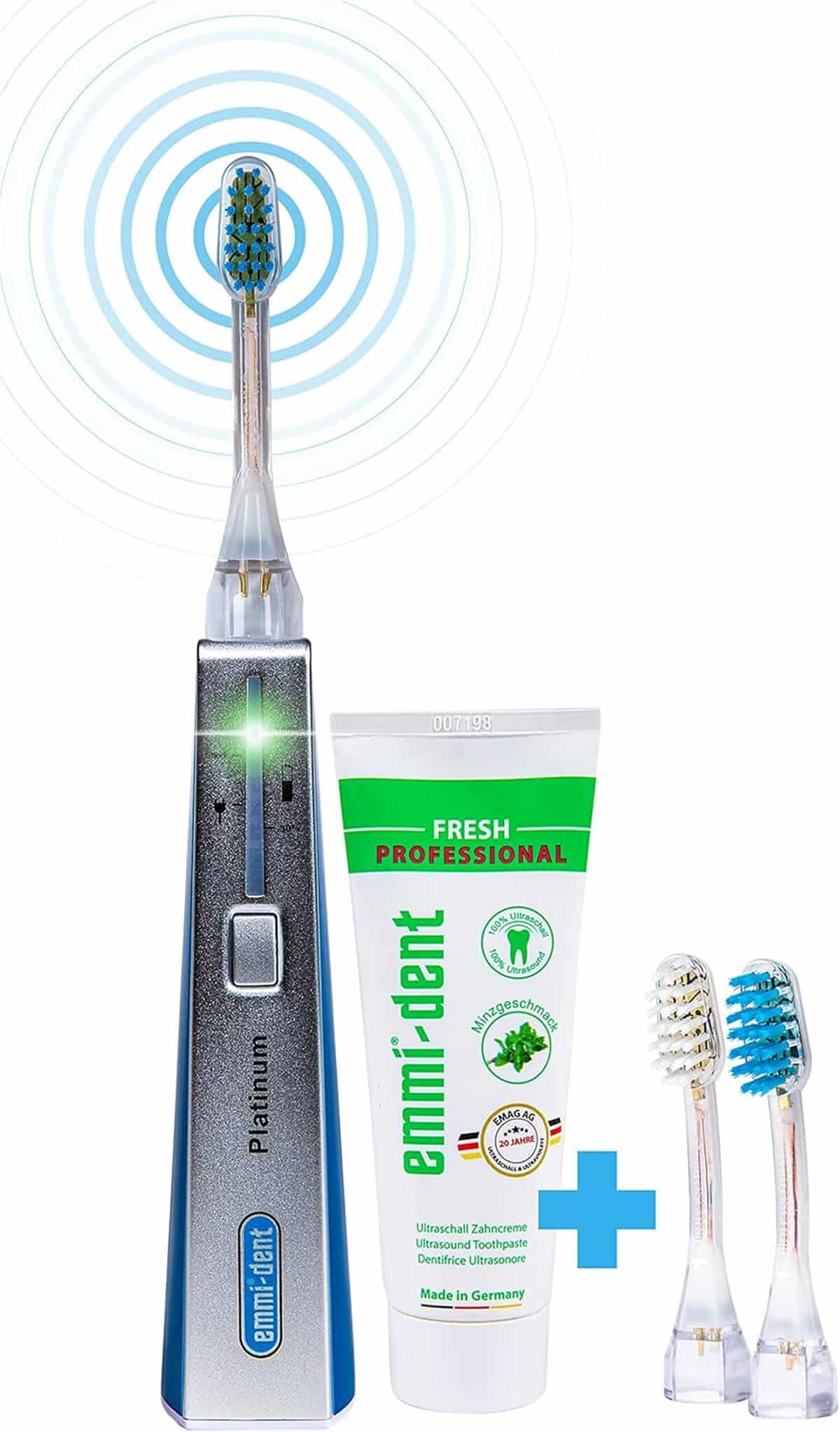 Test : emmi-dent platinum brosse à dents électrique ultrasons, idéal pour gencives sensibles