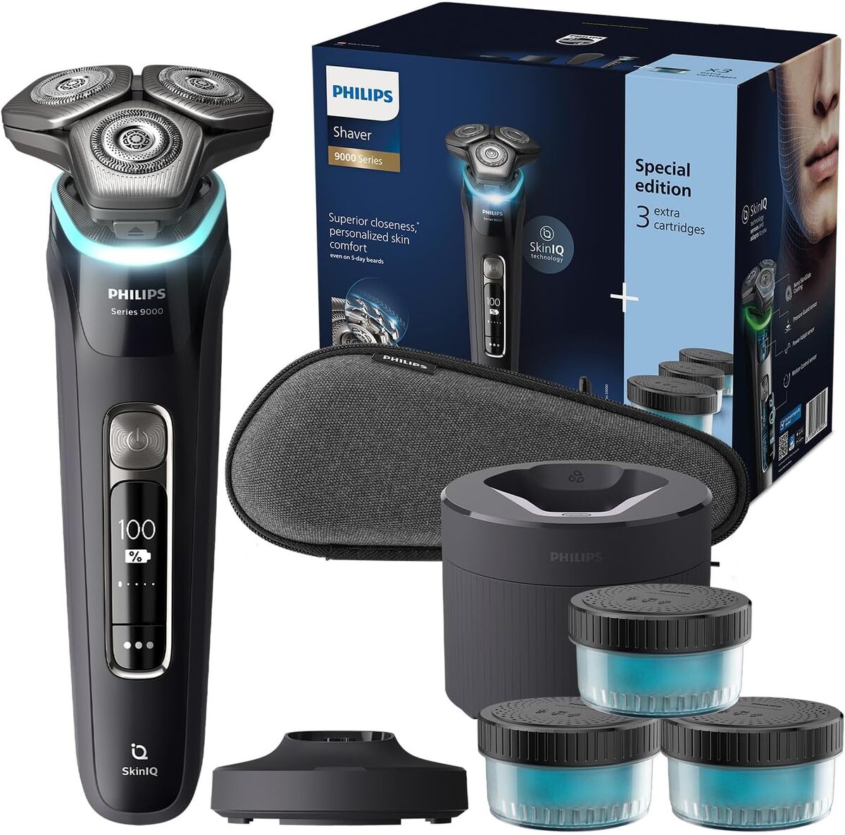 Test Philips S9000 : rasoir électrique Wet & Dry avec technologie SkinIQ
