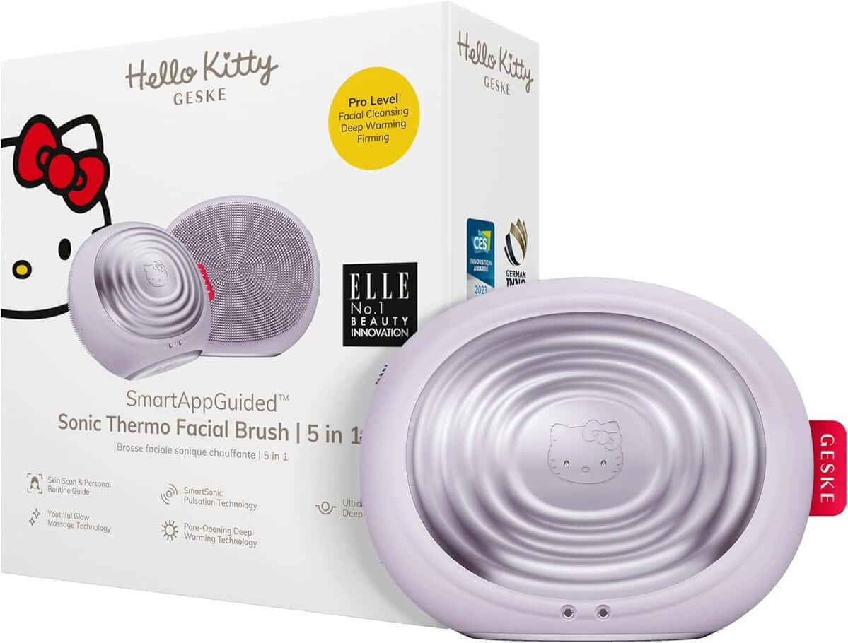 Essai de la brosse faciale chauffante Geske x Hello Kitty