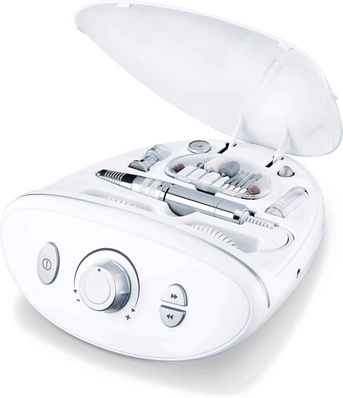 Test : station manucure Beurer MP 100, jusqu'Ã 20.000 tr/min