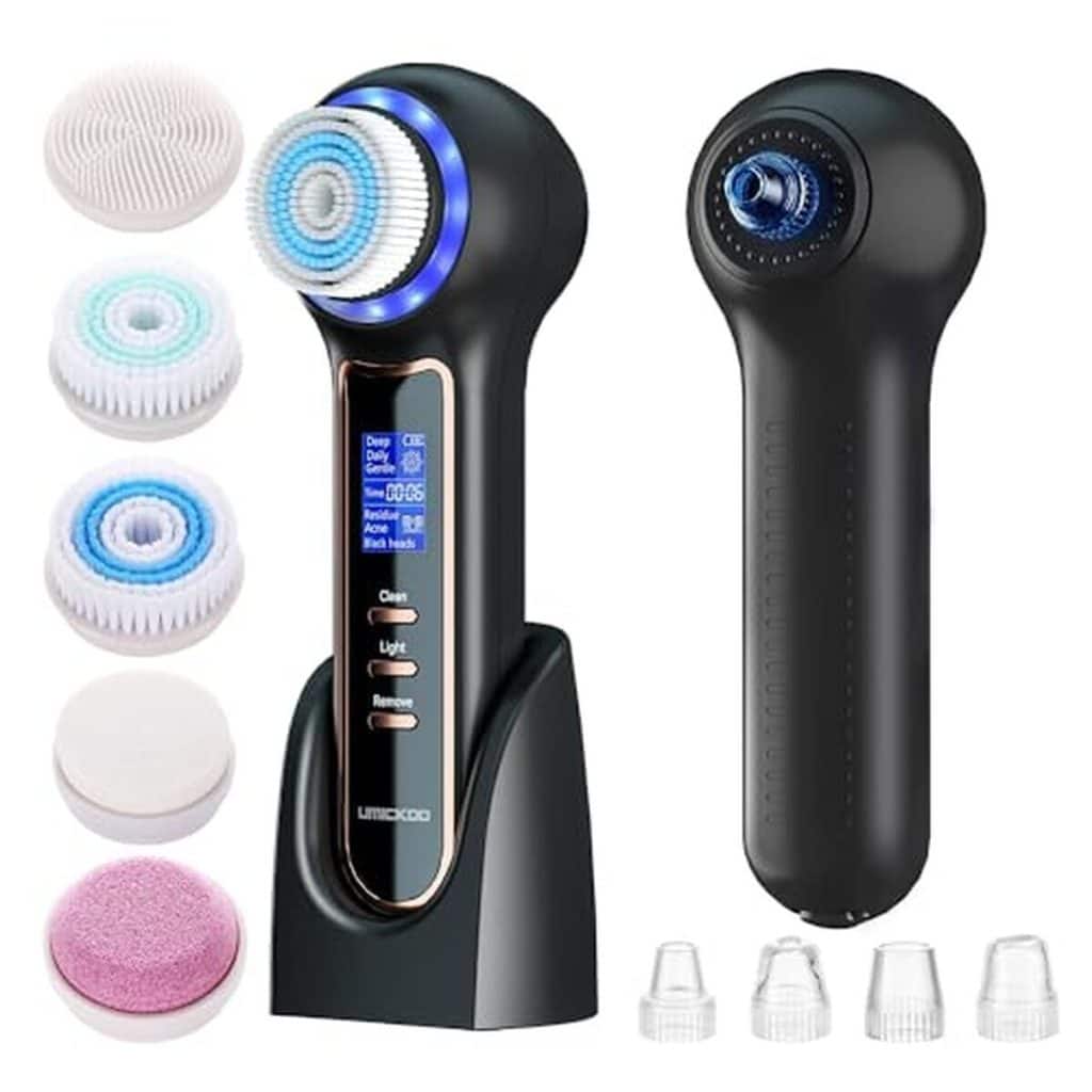 Test : brosse exfoliante UMICKOO avec écran LCD et 5 têtes