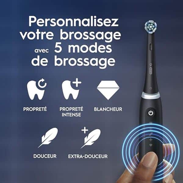 Découvrez notre test complet de la brosse à dents électrique Duo iO 5 d'Oral-B : blancheur, technologie avancée et capteur de pression pour un sourire éclatant.