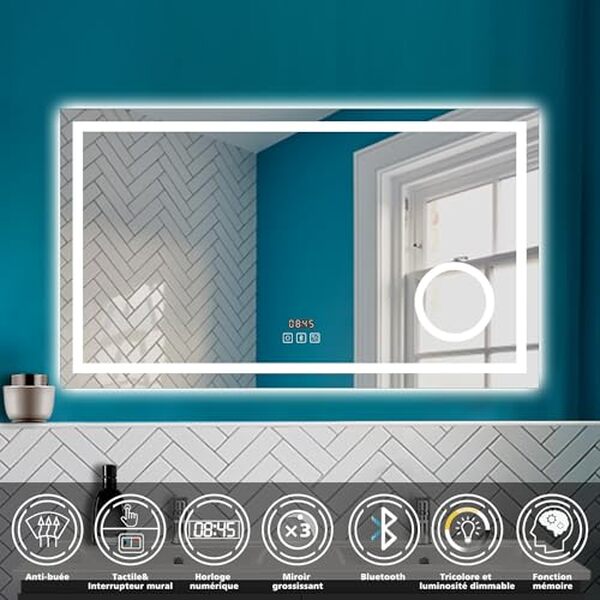 Découvrez le miroir Hapaoso, alliant éclairage LED et connexion Bluetooth pour une salle de bain moderne et high-tech. Un objet révolutionnaire qui transforme votre quotidien.
