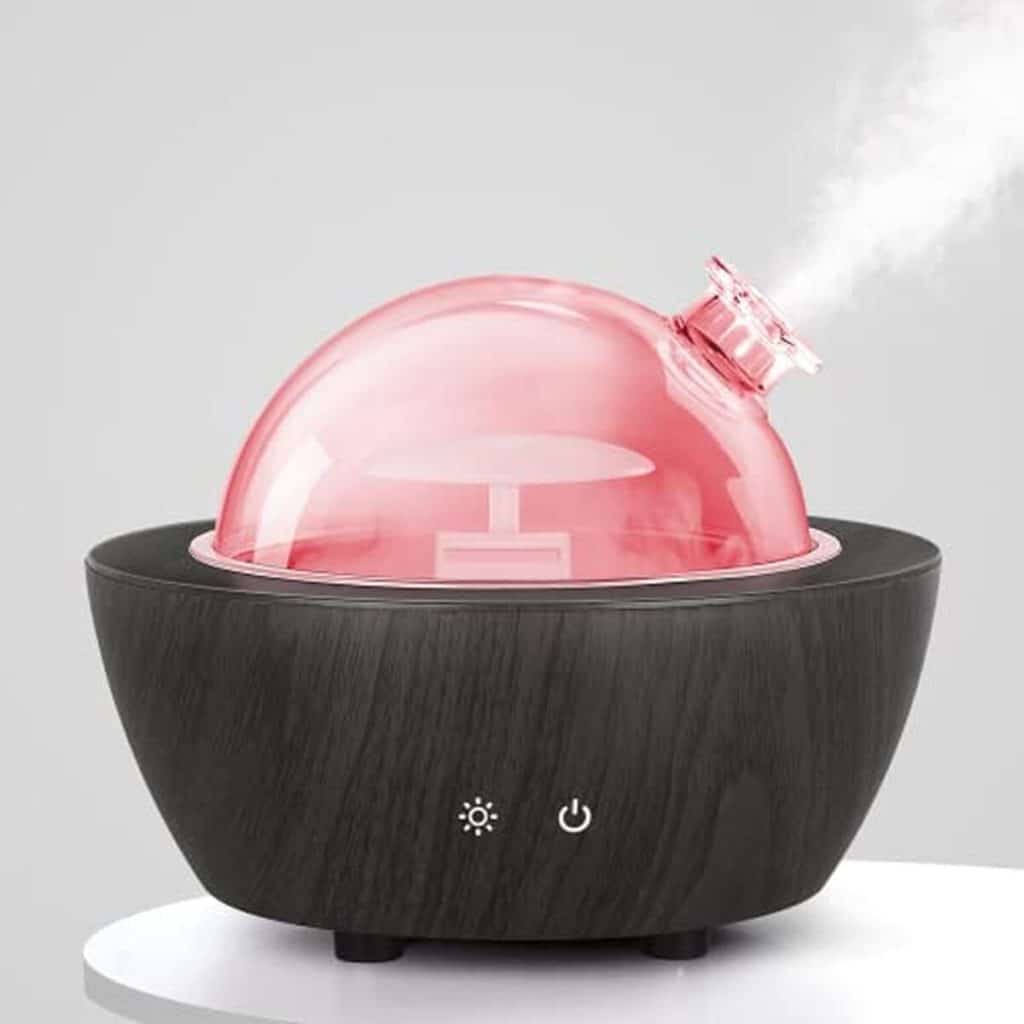 Test du diffuseur en verre 280 ml : humidificateur brume froide multicolore