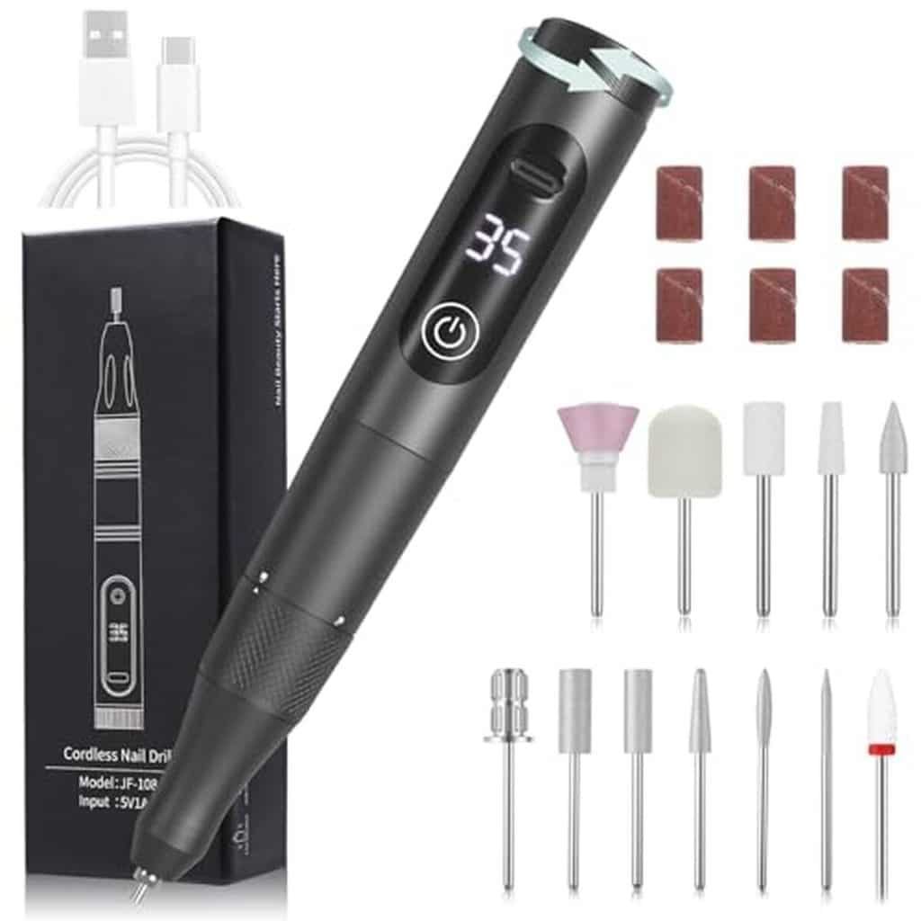 Test : perceuse à ongles sans fil avec écran tactile, 35 000 tr/min