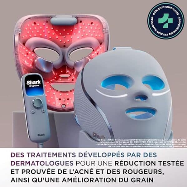 Découvrez notre test complet du masque LED Shark CryoGlow avec une fonction innovante de rafraîchissement des yeux pour une peau éclatante et reposée.
