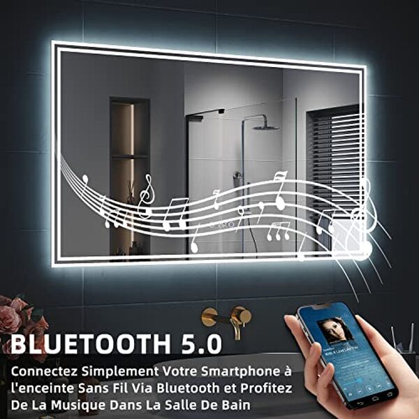 Lisez notre test approfondi du miroir LED SIRHONA 120x70cm : découvrez ses fonctionnalités avancées, dont le bluetooth et l'anti-buée pour une expérience sans pareil dans votre salle de bain