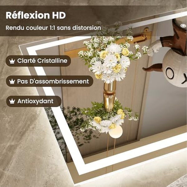 Découvrez notre avis détaillé sur le miroir de salle de bain LED Snowdool 70x100 cm : un parfait équilibre entre design contemporain et fonctionnalités pratiques pour votre espace.