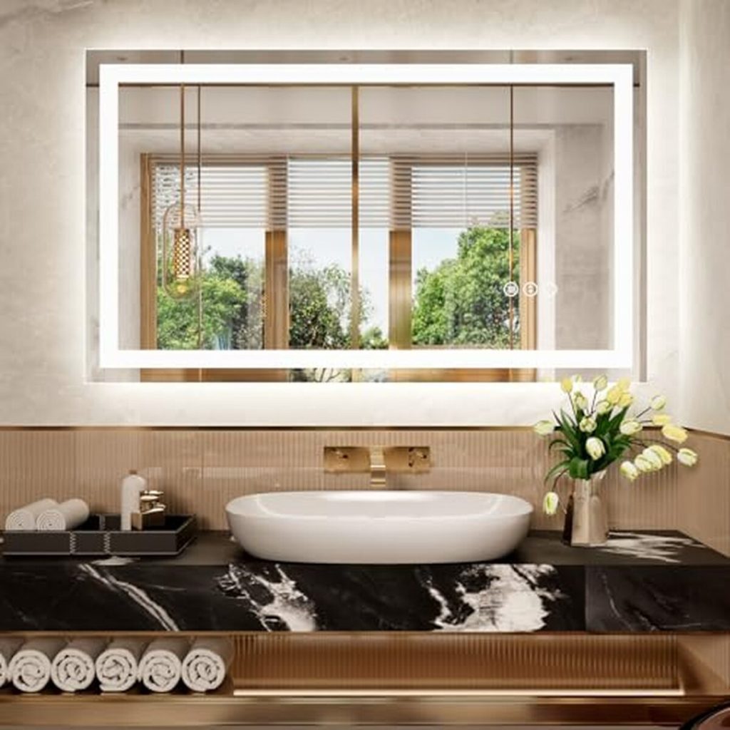 Avis sur le miroir de salle de bain LED Snowdool 70x100 cm : pratique et design