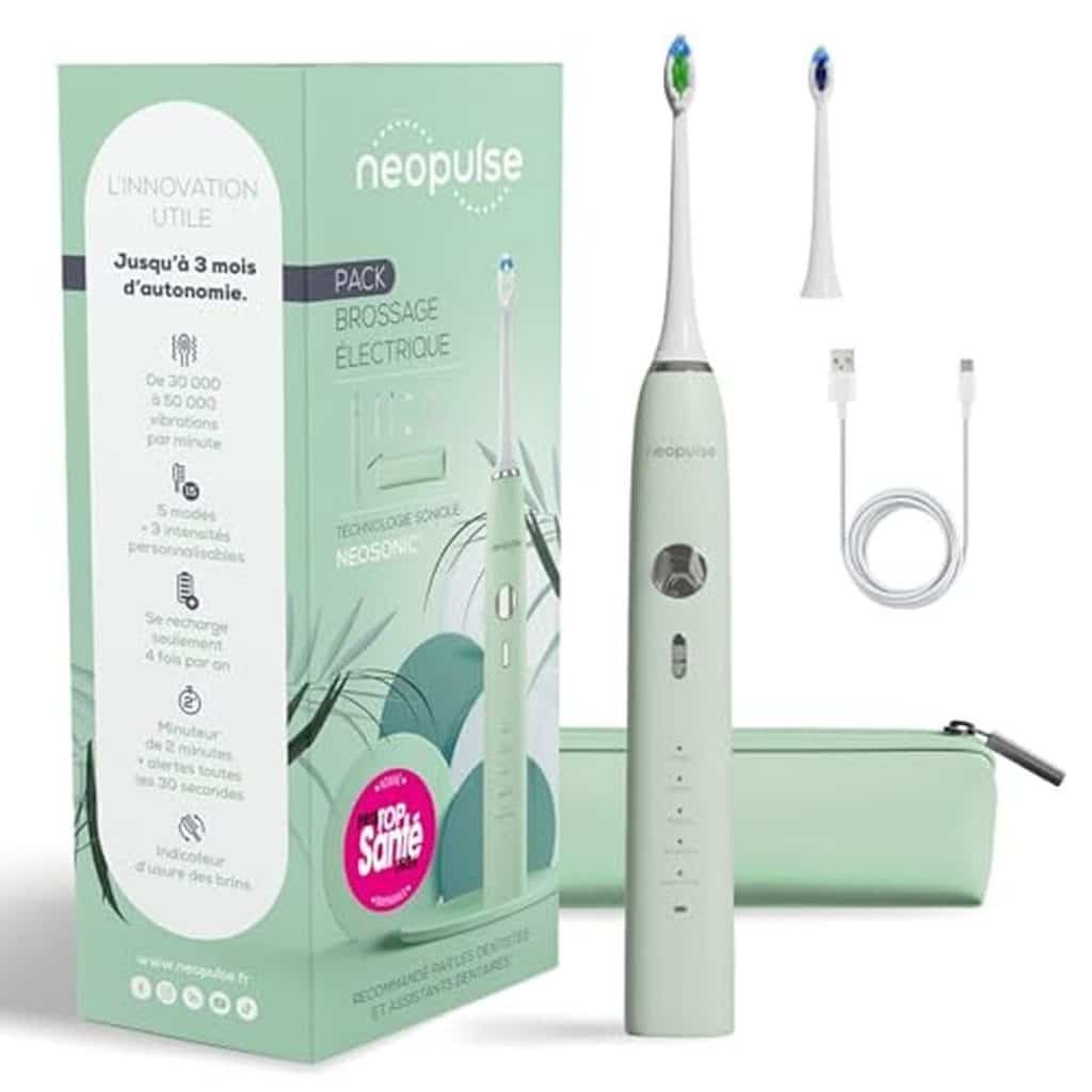 Test : brosse à dents sonique Neopulse Neosonic, autonomie 3 mois