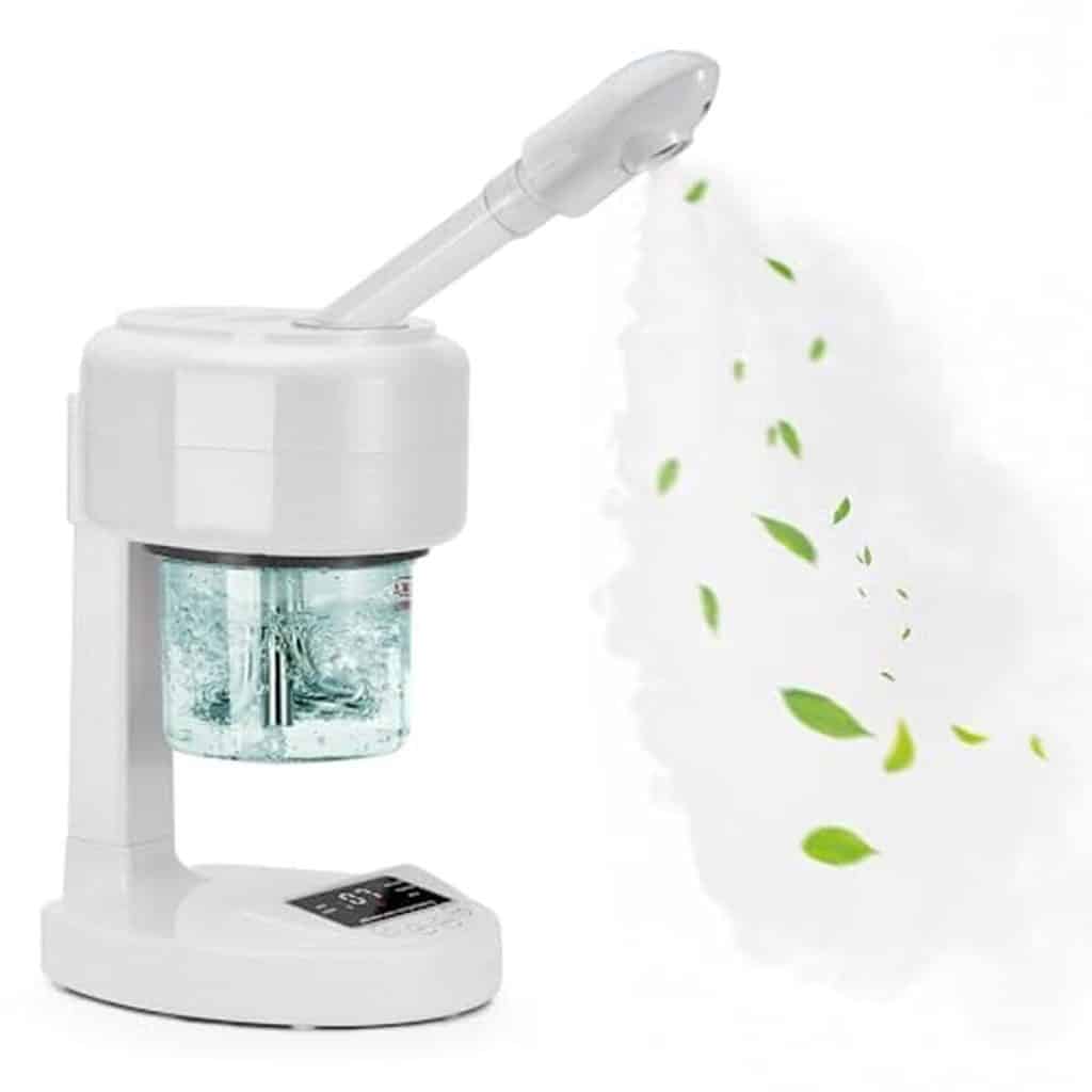 Test vapeur facial JOSTZHXIN portable : bras extensible et buse rotative 360°
