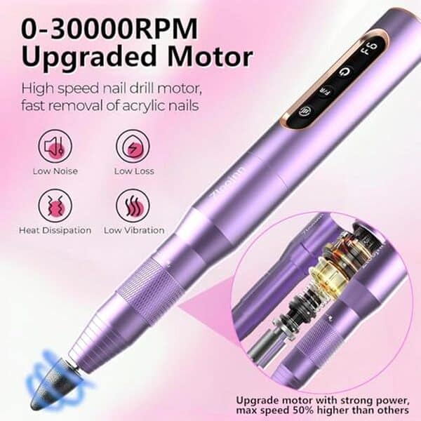 Découvrez notre test complet de la lime à ongles électrique Zloojnn rechargeable en version portable et violette : efficacité, praticité et design à l'honneur