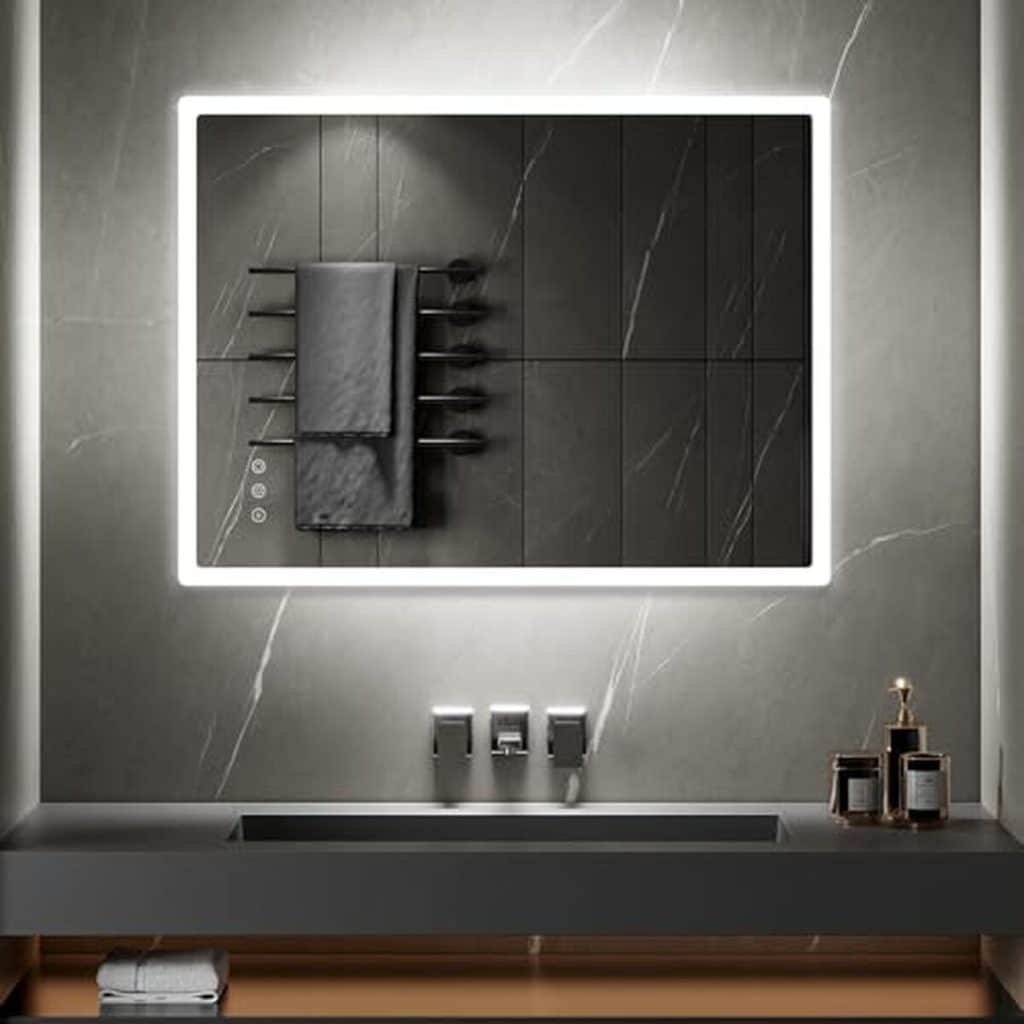 Test : boleo miroir LED 90 x 120 cm avec fonctions tactiles et antibuée